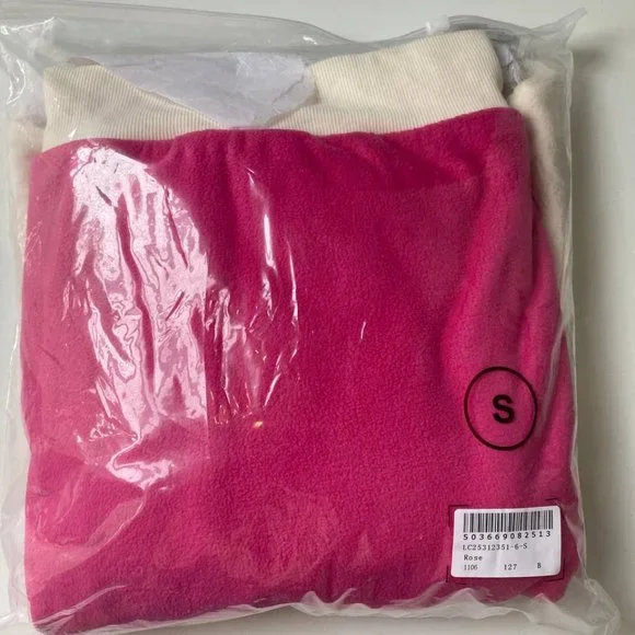 Rose Colorblock Long Sleeve Pullover Fleece Sweatshirt - Picture 3 of 16